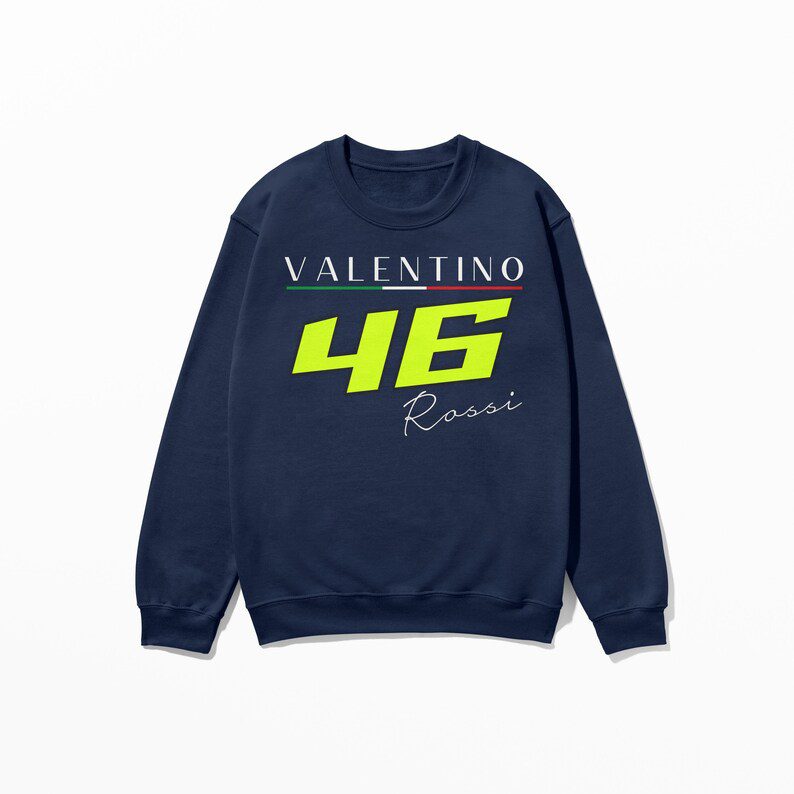 Rossi-Inspired-Sweatshirt-Italian-Motorcycle-Racing-Legend-Fan-Shirt-Moto-GP-Sweatshirt Rossi Inspired Sweatshirt Italian Motorcycle Racing Legend Fan Shirt Moto GP Sweatshirt